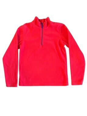 Kids Red Half-Zip Fleece Pullover